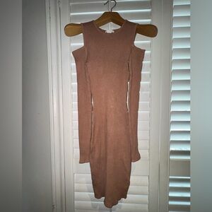 H&M Tan Long Sleeve Knit Dress